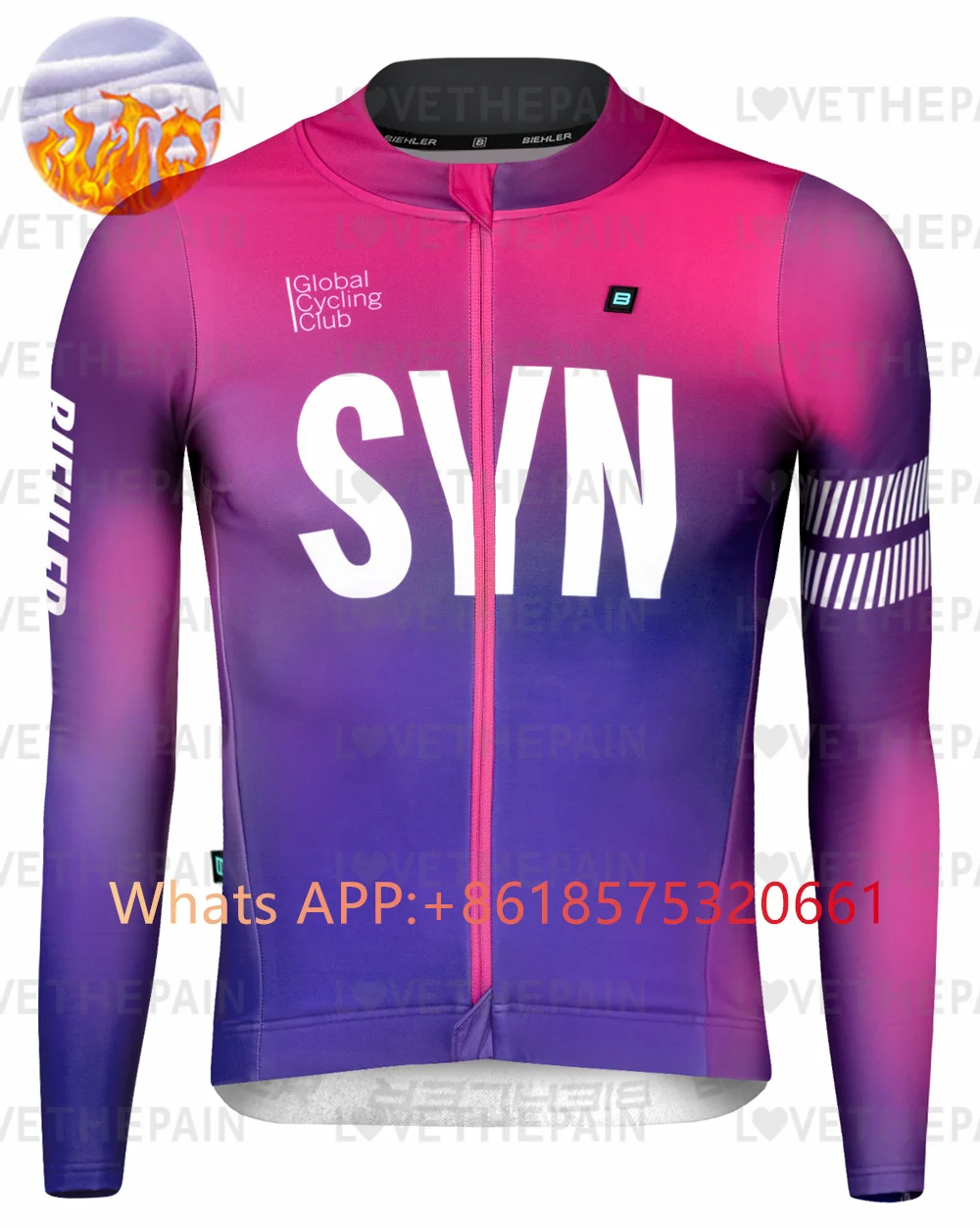 SYN-Conjunto de Jersey de ciclismo para hombre, ropa de ciclismo de invierno, camiseta de bicicleta de carreras de carretera, traje de chaqueta térmica de manga larga para bicicleta de montaña