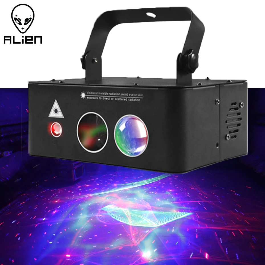 ALIEN RGB Aurora Starry Star Laser Light Projector Blue LED Water Wave Stage Lighting Effect for Party Holiday DJ Disco Xmas Bar