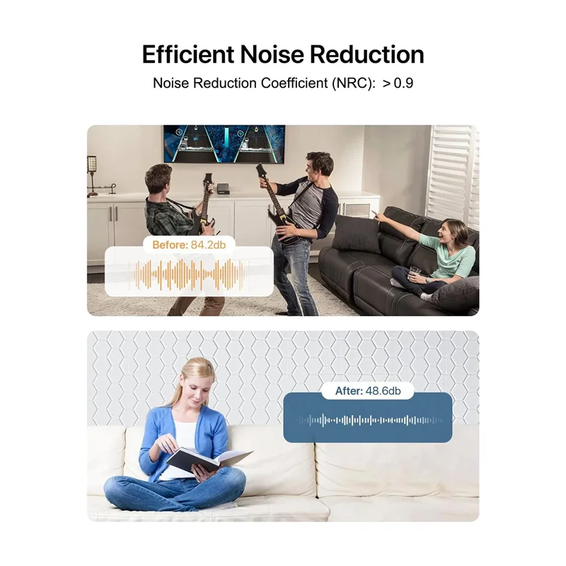 

CGDS-15 Pack Soundproof Wall Panels Sound Proof Panels Acoustic Foam Panels 12X12X0.4Inch Self-Adhesive Sound Absorbing Panel Bl