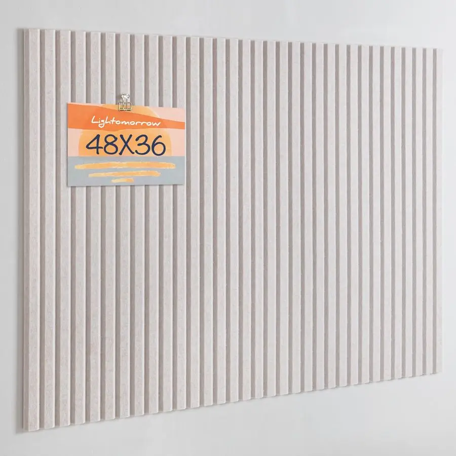 

Bulletin Board, 48 x 36 inches Felt Board Decorative Pin Board, 4 x 3 Cork Board Alternative for Wall, Foldable Photo Board with