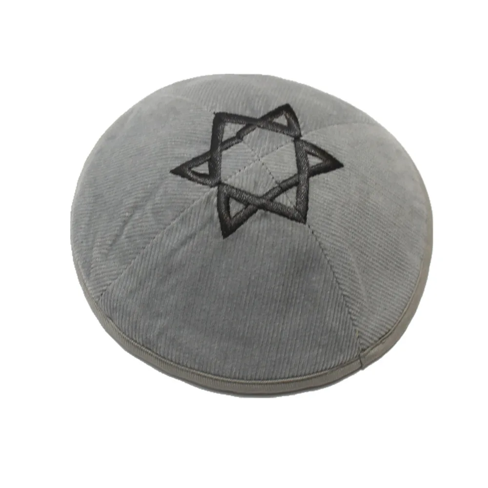 Star of David Kipa Embroidery Hat Jewish Kippa Yarmulkes Cotton Kippot Beanies Judaism