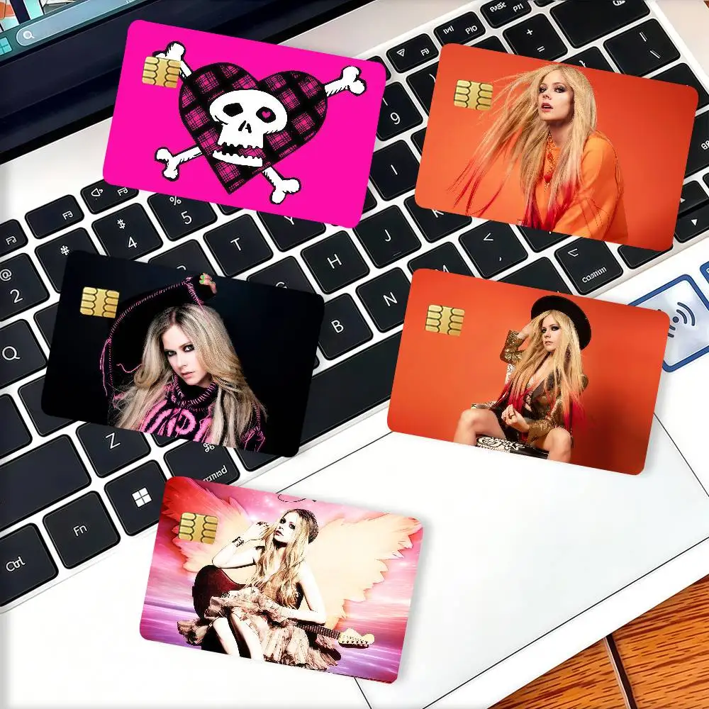 Singer Avril Lavigne Credit Skin Cover Card Stickers 4PCS Film Bus Pass Front Decoration Bank Debit Waterproof