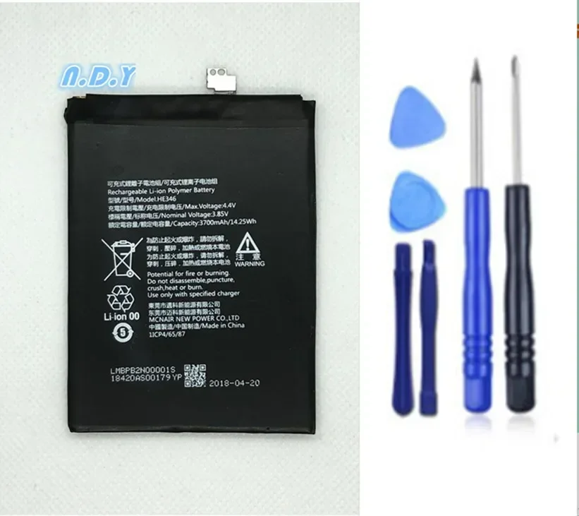 Original HE346 3700mAh Battery For Nokia 7 Plus 7P N7P HE 346  Batteries Bateria + Free Tools