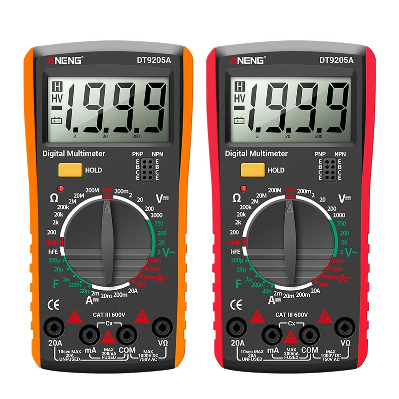 ANENG DT9205A Professional Multimeter True RMS Digital Multimeter AC/DC Current Tester Ohm Capacitor Voltage Meter Detector Tool