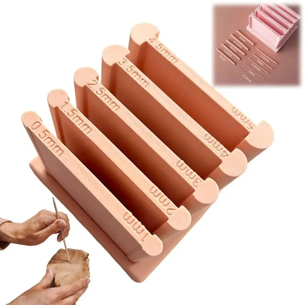 0.5-5mm Clay Strip Rolling Mold Multi Thickness Lightweight Pottery Rolling Tool Wear Resistant Easy Operation