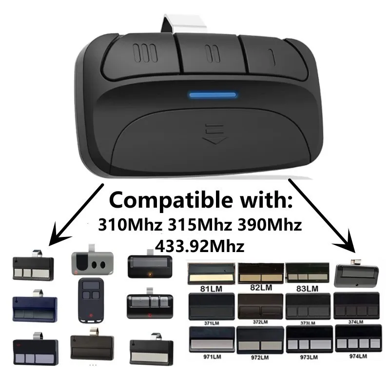 

Garage Stop 2X for 315-390Mhz 893MAX Chamberlain Craftsman Liftmaster Garage Door Opener Remote, Garage Door Opener Remote