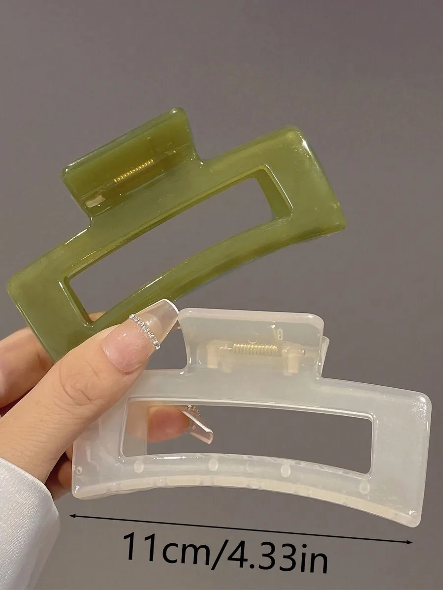 

11cm Large Lightweight Plastic Hair Claw Clips Solid Color Fashion Hair Accessories For Women