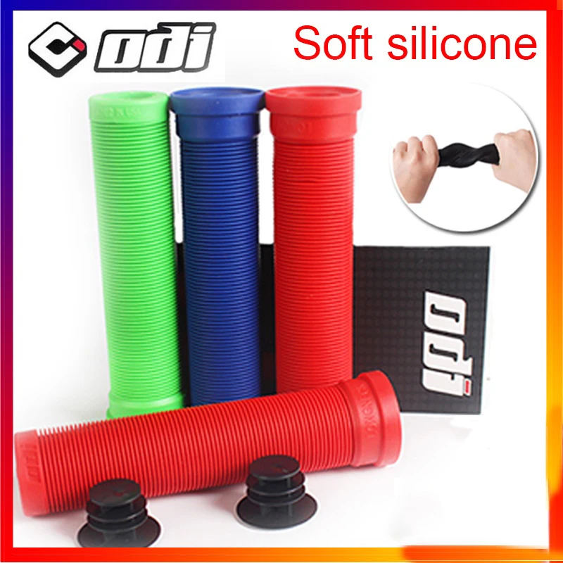 ODI Mountain Bike Grips 22.2mm Soft Silicone Road Bike Handlebar Grip Waterproof Dustproof Bicycle Handle MTB Bar Plug