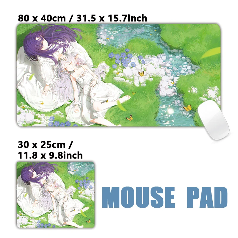 100x50cm Japanese Anime Frieren Extra Large Mouse Pad Mousepad XXL Computer Keyboard Desk Mat For Office Home Woriking