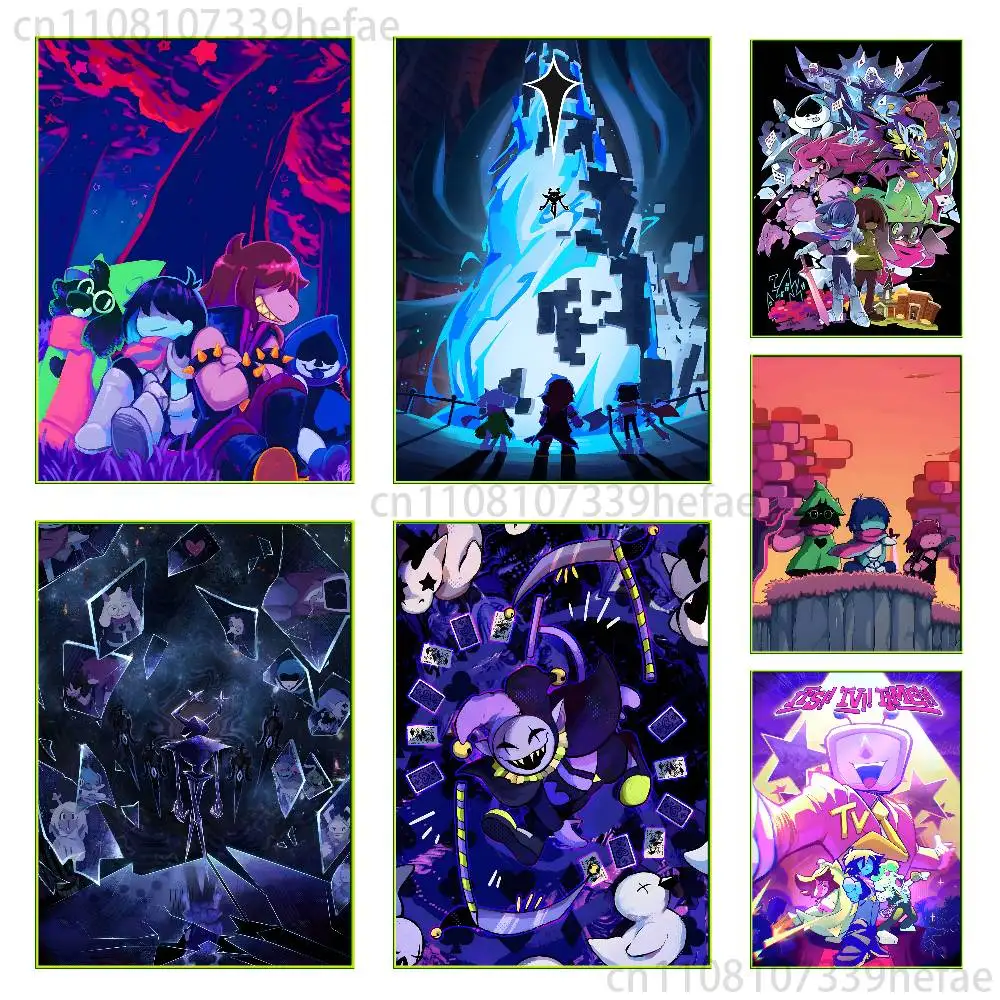 

Game D-Deltarune Poster HD art sticky wall waterproof home living room bedroom bar aesthetic decoration