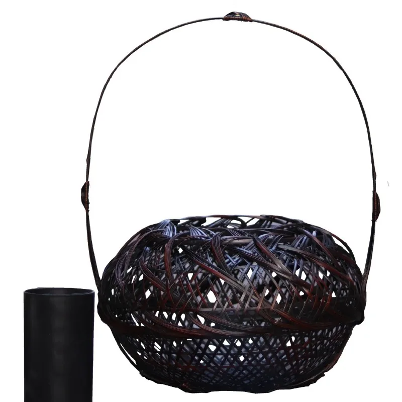 

arrangement living room porch coffee table flower arrangement Zen flower arrangement basket bamboo ornament basket