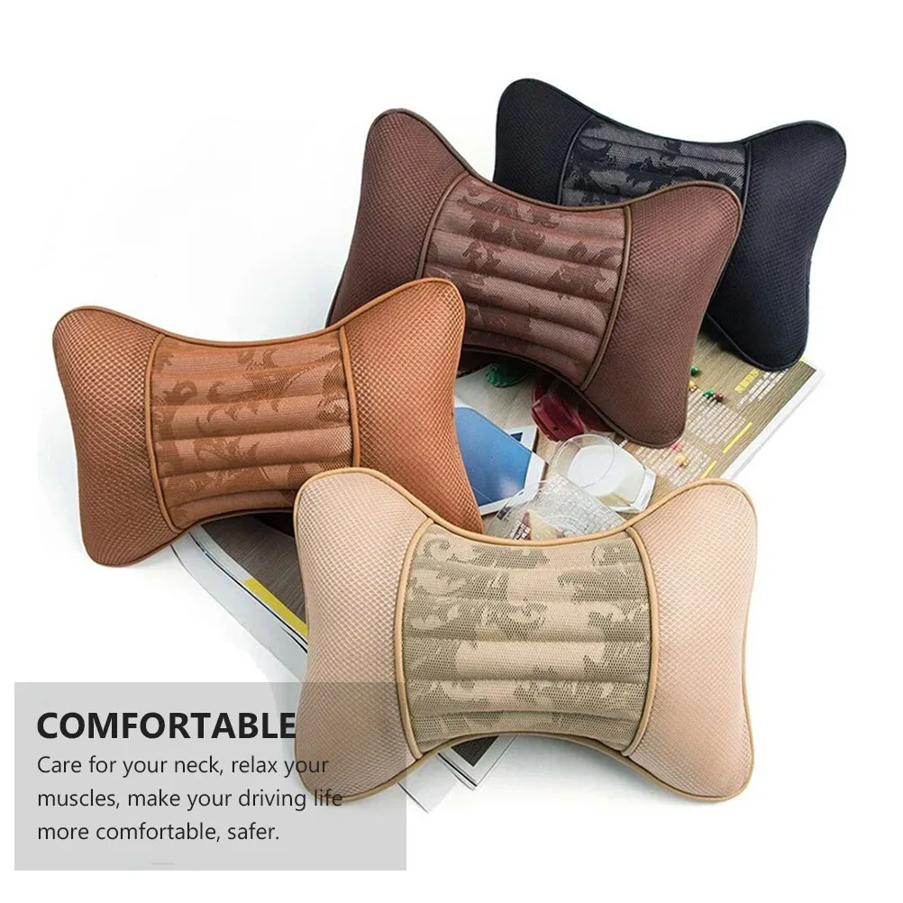 

1 Pair Neck Cushion For Car Universal Fit 4 Seasons Comfortable Neck Pillow Headrest Rest Protector Pads