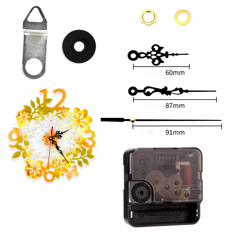 Large Clock Resin Mold,Round Clock Silicone Mold Wall Hanging Clock Epoxy Mold with Pointer for DIY Crafts Jewelry Making