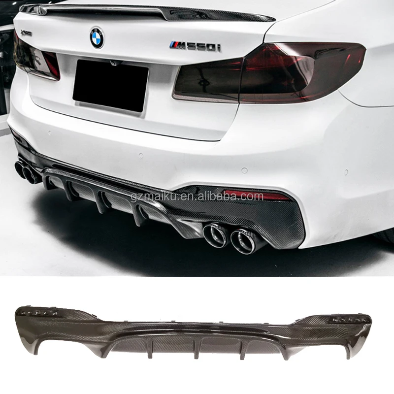 

For 2017-2021 5 Series G30 G38 FD Style Carbon fiber Rear diffuser rear bumper lip body parts