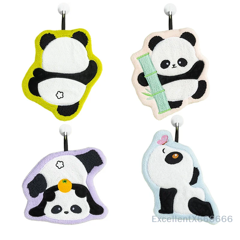 Multi-Purpose Towel for Kitchen And Bathroom Home Use Cute Panda Hand Towel Absorbent Quick-Dry Thickened