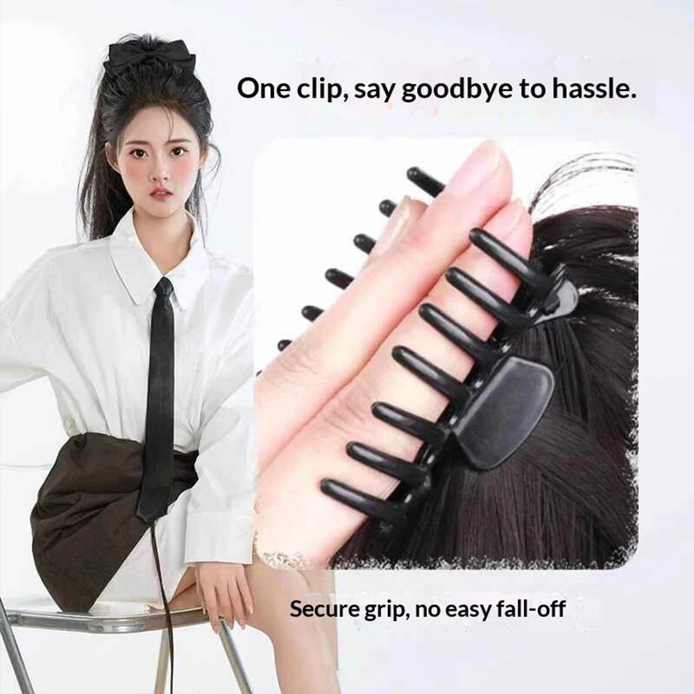Synthetic Clip-In Ponytail Extension - usage example