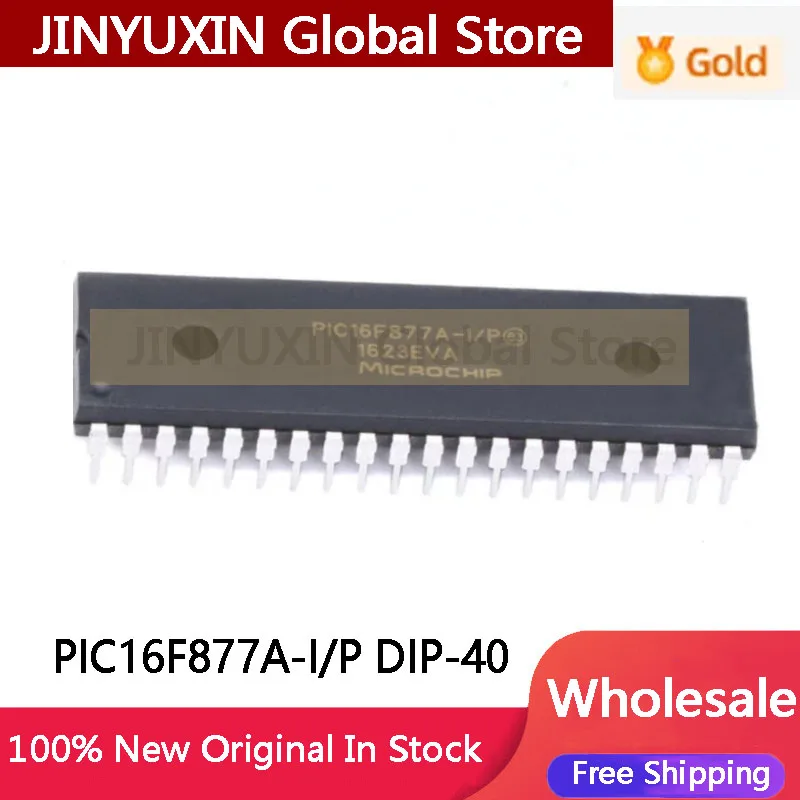 (1-5Pieces) PIC16F877A I P PIC16F877A-I P DIP-40 chip in stock for wholesale