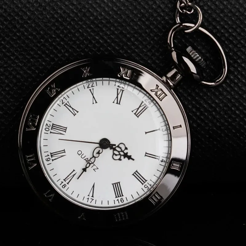 シンプルなクォーツ懐中時計 チェーン付き アナログ ネックレス ペンダント 彫刻入り懐中時計 ギフト メンズ レディース