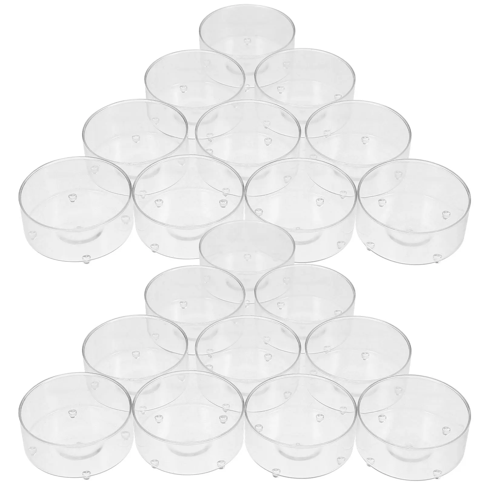 

100Pcs Clear Holder Premium Material Heat Resistant Plastic Cup for Temple Church Home Decor Holder