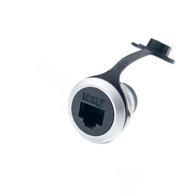 

FCONNR Silver RJ45 Round Panel Mount Socket Chassis