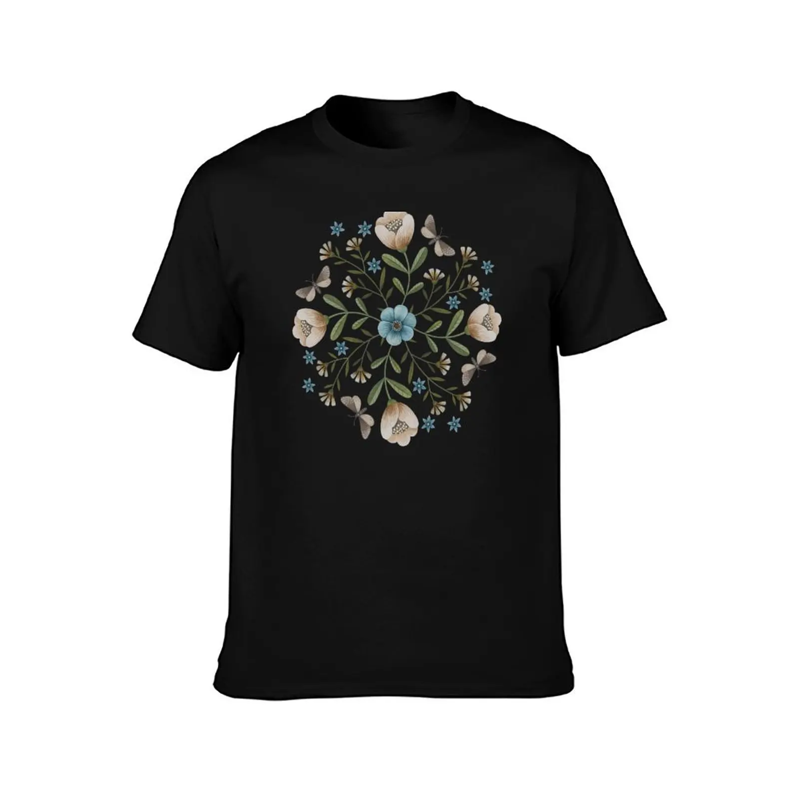 Floral Flow T-Shirt Heavy Duty Casual Work Tee T-Shirt
