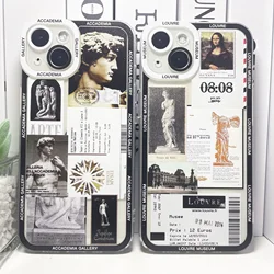 Collage Stickers Van Gogh Art Phone Case For iPhone 16 15 14 13 12 11 Pro Max Mini Plus XS X XR SE 2020 2022 Soft Cover