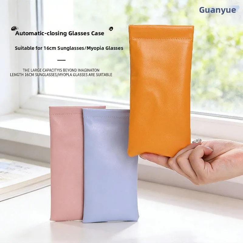 

Portable Anti-Pressure Eyeglasses Storage Bag Automatic Closure Women's Sunglasses Organizer Case Eyewear Carry-On Bag
