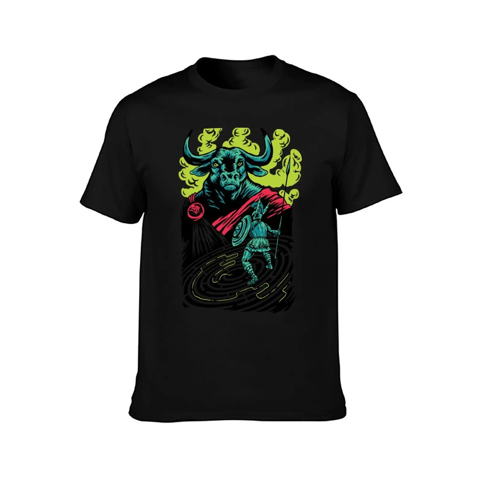 Minotaur and Theseus - Ancient Greek Mythology T-Shirt Fashion Simple Casual Tee Shirt T-Shirt