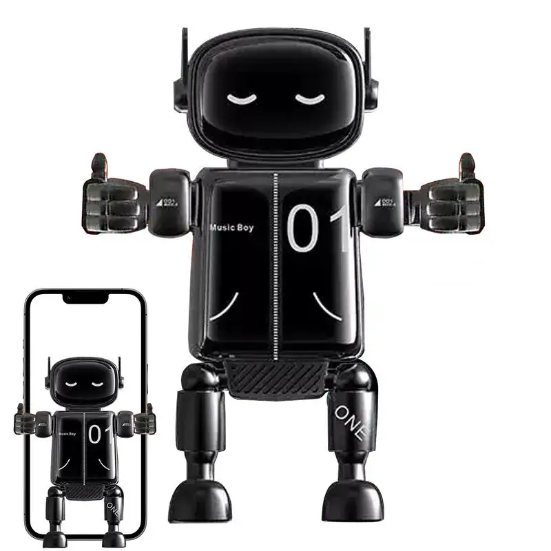 Robot Cell Phone Car Holder Robot Design Auto Air Vent Clip Holder Phone Stand Cradle Vehicle Phone Mount Air Vent Cell Phone