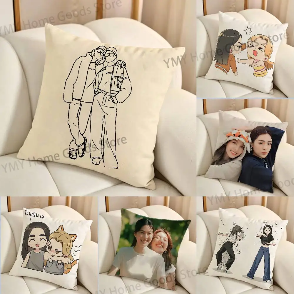 Couple L-LingOrm Anime Cartoon Gifts PillowCase Sofa Cushion Cover Suitable For Home Bedroom Room custom Decor