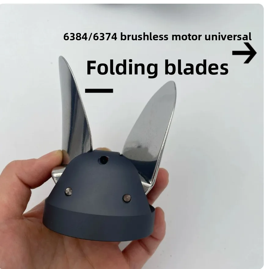Stainless Steel Folding Propeller Blades with Ducted Cover – 70mm Folded / 170mm Unfolded for 6374/6384 Motor