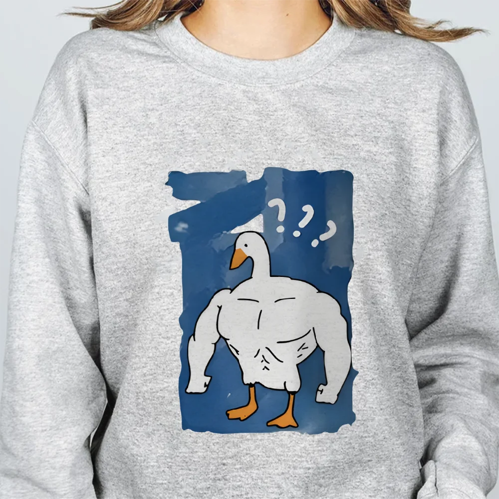 

Sweatshirt Long Sleeves Stylish Pullover Y2K Graphic Hoodies Crew Neck Unisex Casual Daily Wear Cute Cartoon Cute Strong Goose