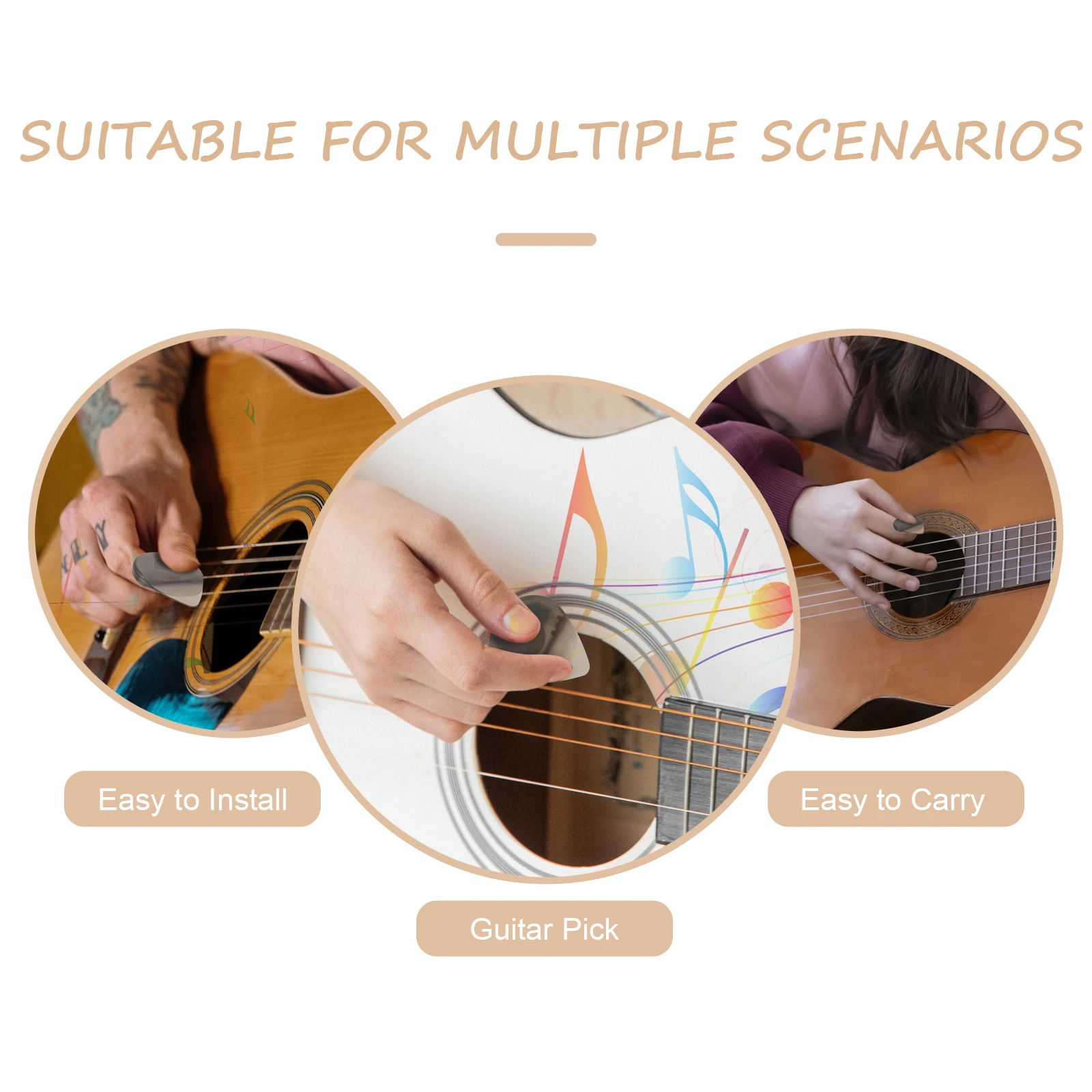 

3 Pcs Luminous Guitar Pick Picks for Electric Led Light Wooden Supplies Abs Cool