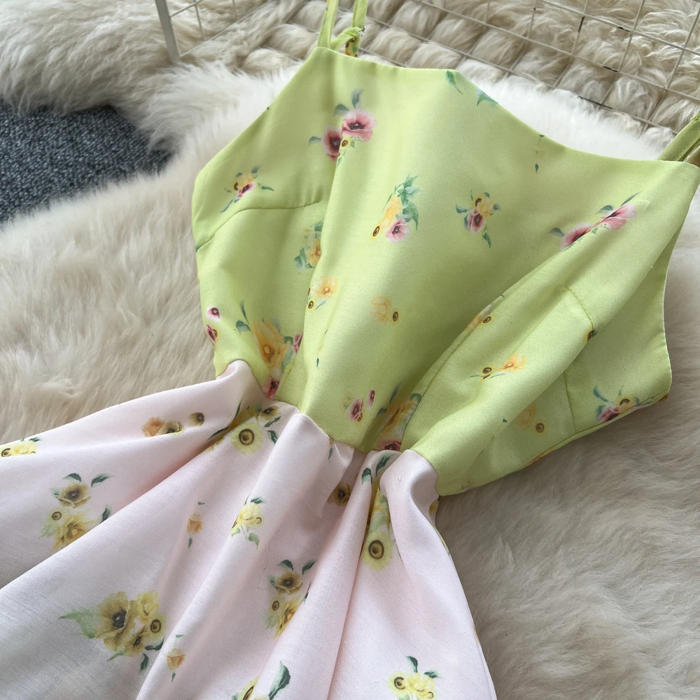 Vintage elegante em camadas impressão sem mangas vestido chique vestidos moda feminina retro festa roupas femininas