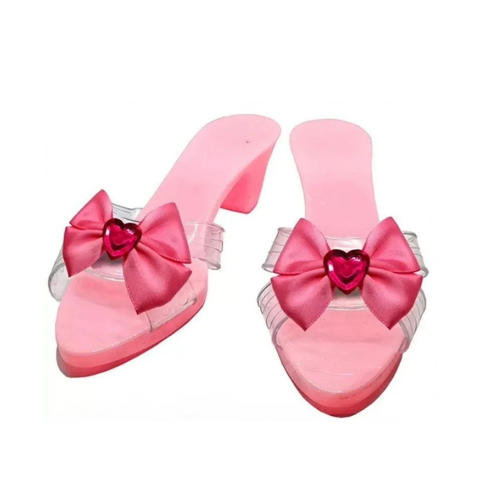 

Игровой набор для ролевых игр: Домик принцессы, хрустальные туфельки, декорации для особых случаев, имитация макияжа, детский столик, аксессуары для кукольного домика