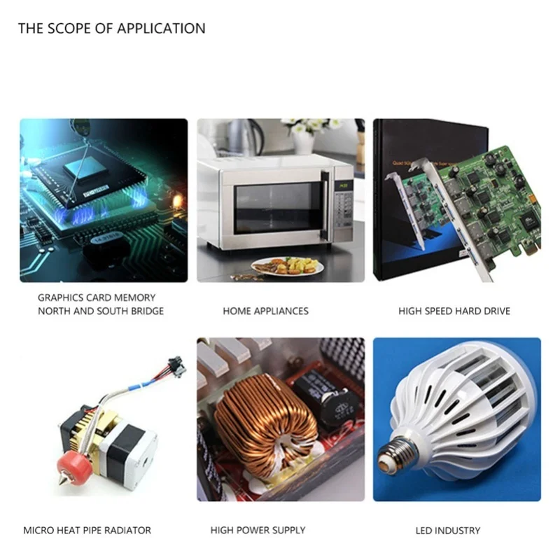 5 Pcs Silicone Thermal Conductivity Pad CPU GPU Heat Conduction Sheet 100x100x0.5mm 1.5w  M-K