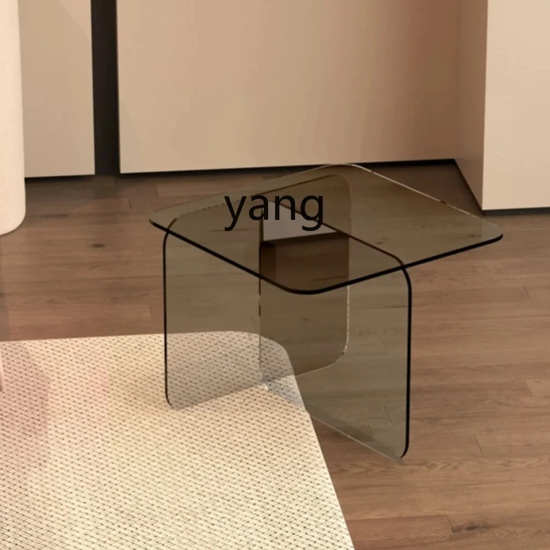 

yjq Acrylic Side Table Creative Corner Table Living Room Sofa Movable Bay Window Small Coffee Table