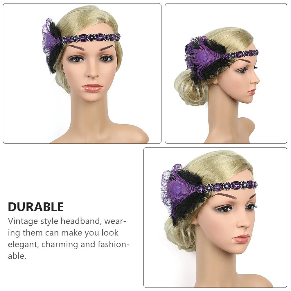 

Vintage Flapper Headband Lightweight Elegant Hair Accessory for Party Dance Performance Fascinator Headpiece Women Hair