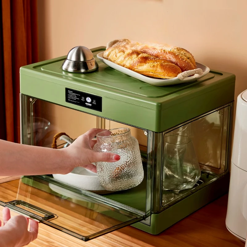 

Plastic Desktop Organizer Rack Smart Sterilizing Cup Holder Mold-Proof Kitchen Cup Rack Collapsible Sealed Storage Box
