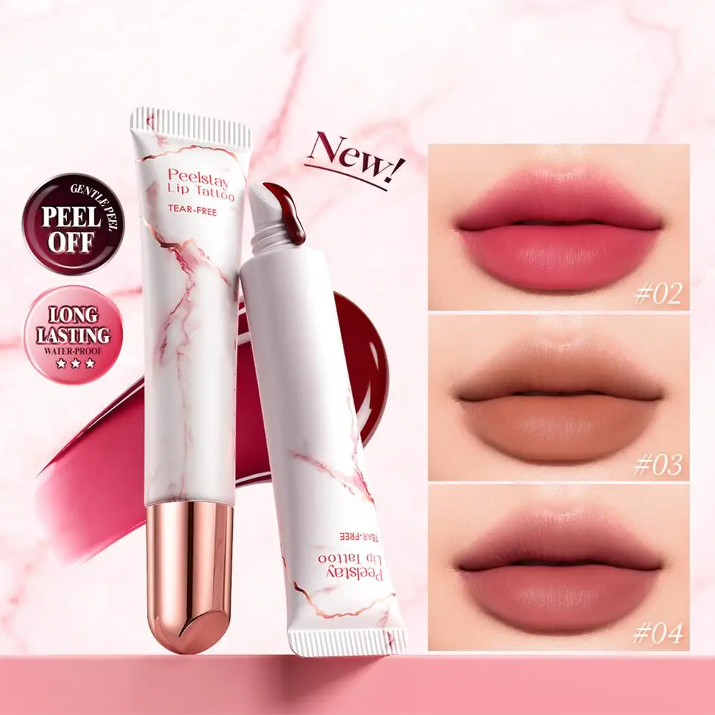 Velvet Matte Non-stick Cup Gentle Nourishing Peel-off Lip Gloss Peelstay Lip Tattoo TEAR-FREE Color-locking Tear-pull Lip Glaze