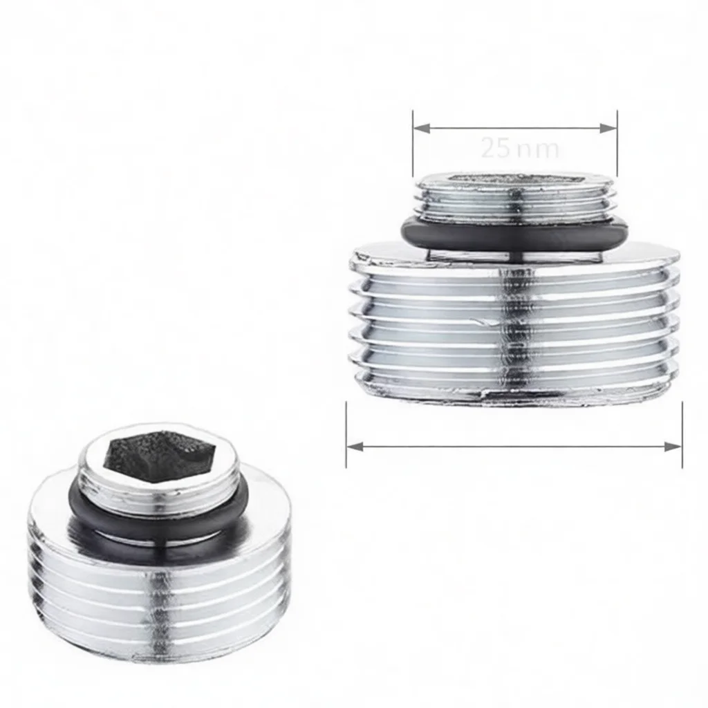 Bathroom Hardware Shower Hose Adapter Stainless Steel Reverse Thread Nut Connector Faucet Fitting Replacement Part