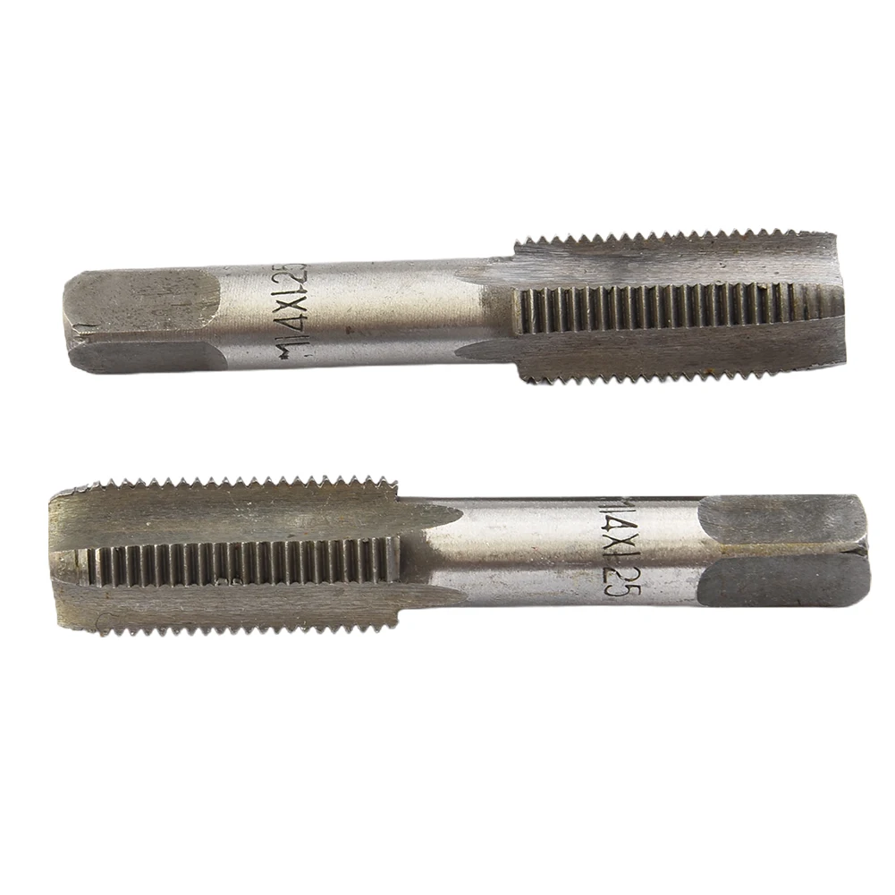 2pcs HSS  Hand Thread Tap 14mm X 1.25 Metric Taper & Plug Tap Right Hand Thread M14 X 1.25mm Screw Tap Drill Thread Tool