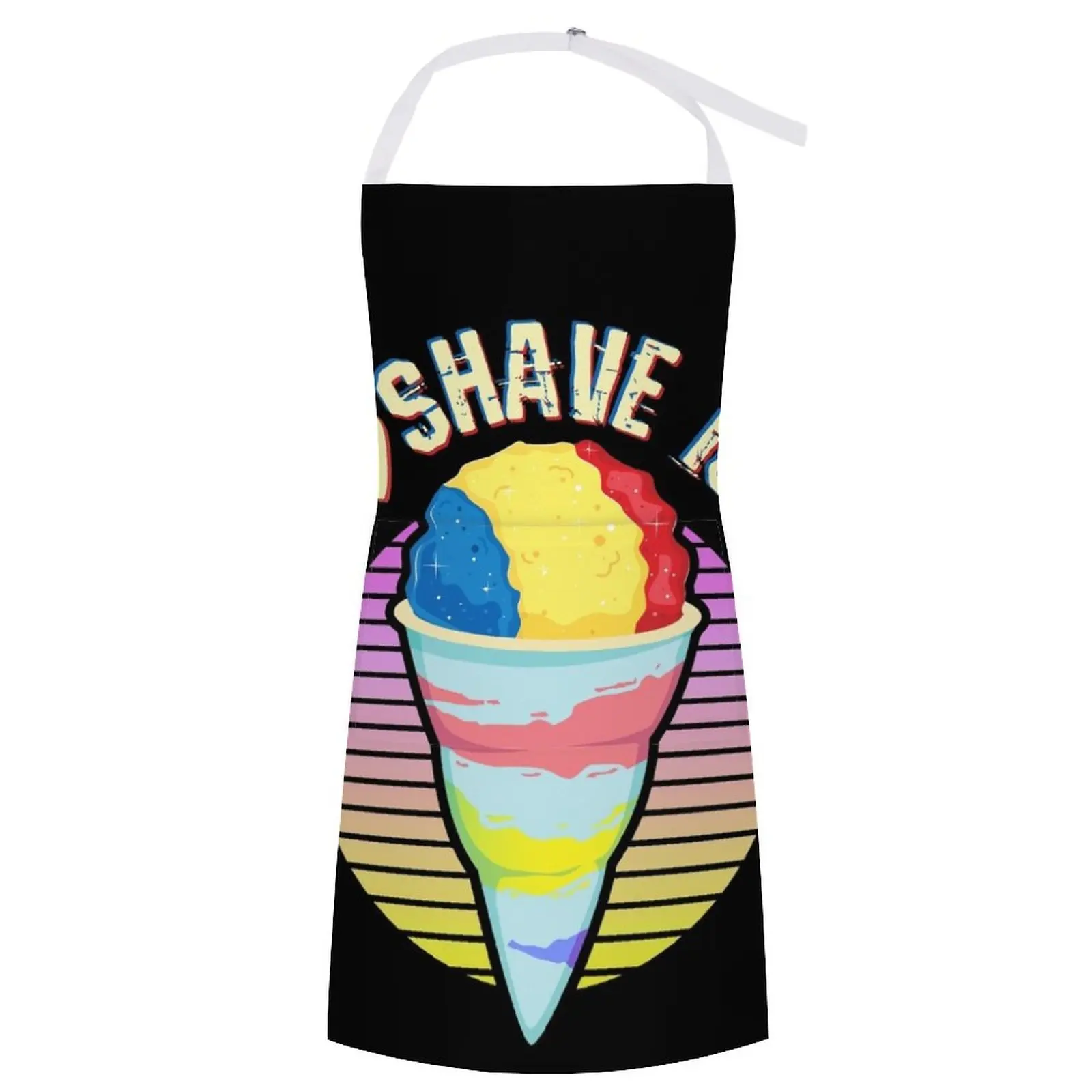 

Cute Shave Ice Snow Cone Apron Chef Uniform For Men Useful Things For Kitchen Salon Apron Professional Barber Apron