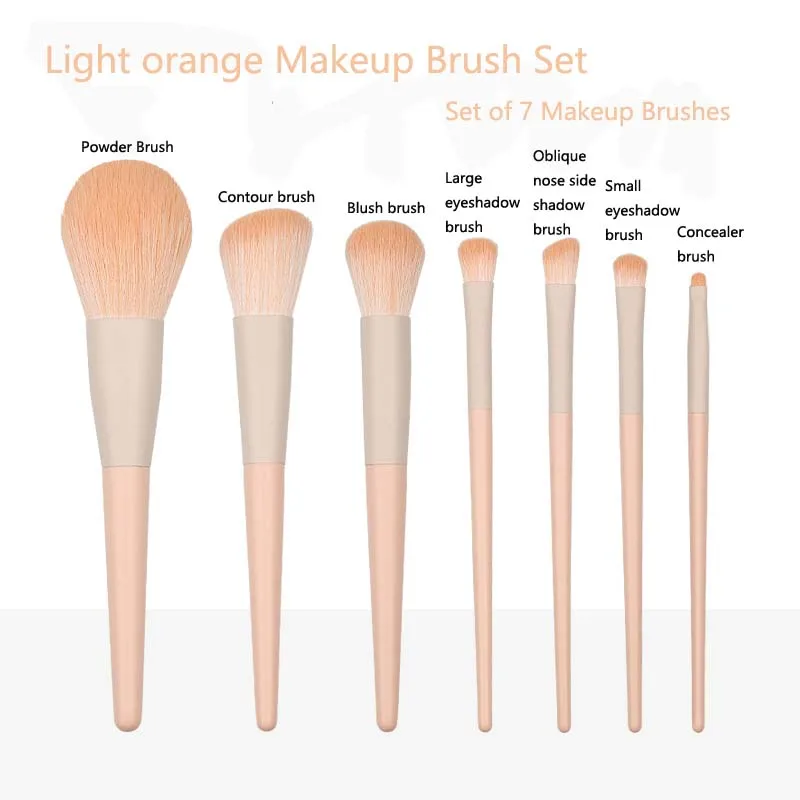 Set di pennelli per trucco per principianti da 7 pezzi