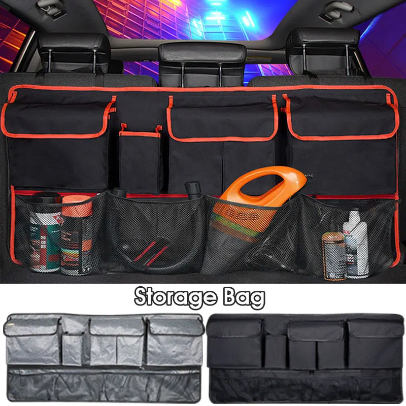 Car Trunk Hanging Storage Bag Organizer Universal Waterproof Large Capacity Multi-pocket Car SUV Back Seat Storage Bags