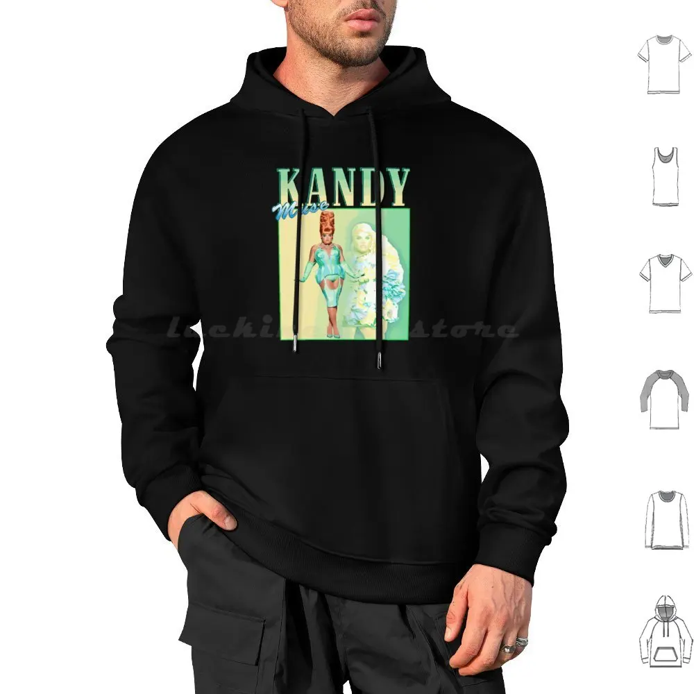 Kandy Muse Vintage Retro Design Hoodie cotton Long Sleeve Kandy Muse Season 13 Rupaul Blue Pastels Drag Queen Rupauls Drag