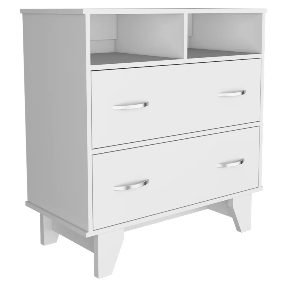 

Cabinet Dresser, Storage Organize with 2 Drawer and 2 Open Shelves,Four Legs, Dresser for Kitchen and Bedroom, Hallway