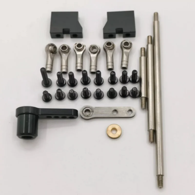 

1 Set Black Simulation Metal Turn Tie Rod for 1/14 Tamiya For Iveco Dedicated Diy Parts