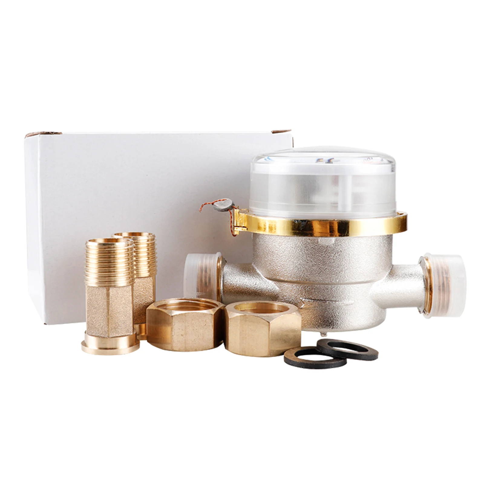 15 مللي متر 1/2 بوصة عداد المياه الباردة قراءة مقياس التدفق المكعب 360 قابل للتعديل عداد دوار قياس المياه متر 0.0001 للحديقة