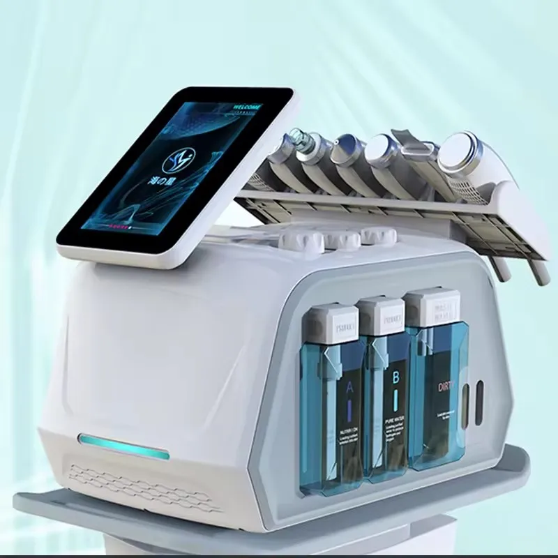 9-in-1 draagbare gezichtsverzorging Hydradermabrasie Diepe reiniging Acnebehandeling Huidanalysagemachine voor thuisgebruik in de salon